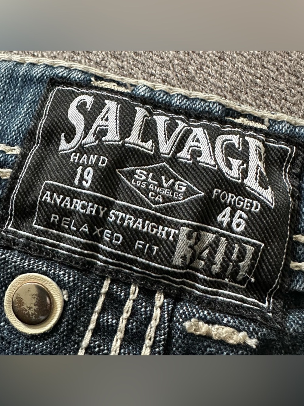 Salvage by Buckle Men’s Anarchy Straight Relaxed Jeans 34 Regular - Picture 5 of 8